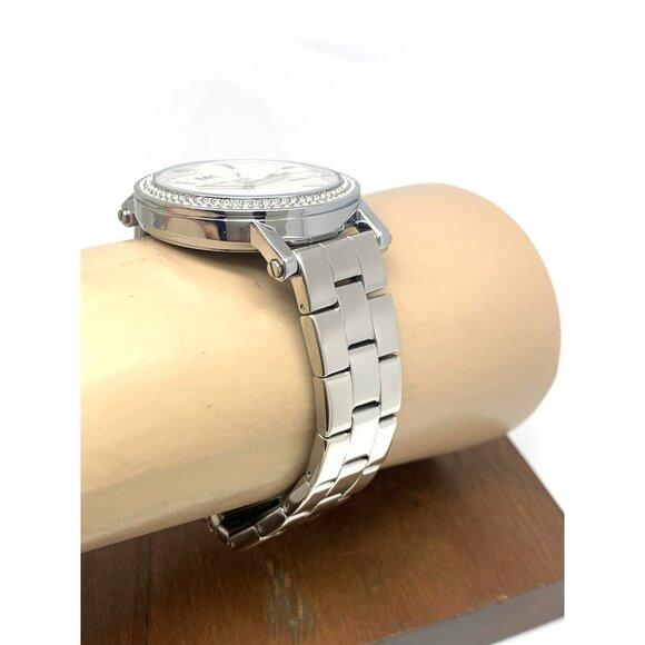 Michael Kors Women's Watch MK7347 Corey Quartz Gemmed Silver Stainless Steel - Picture 12 of 14